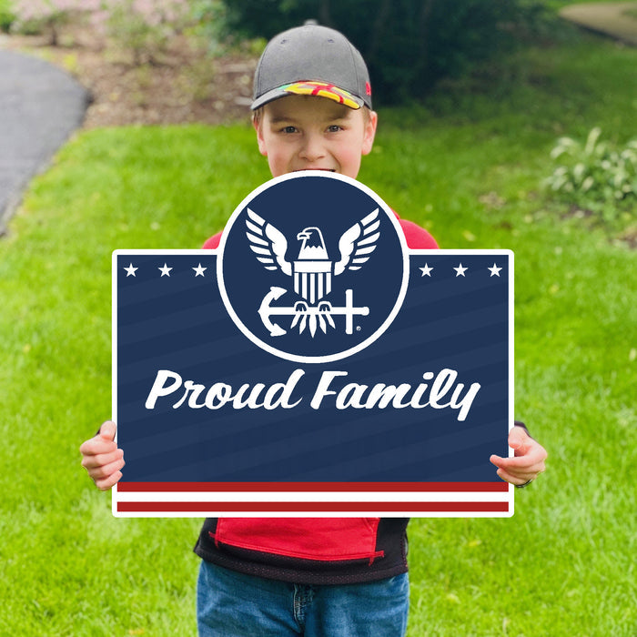 Navy Proud Family Custom Lawn Sign*