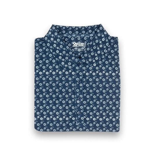 New 2Putt Women's Blue Floral Sleeveless Golf Polo