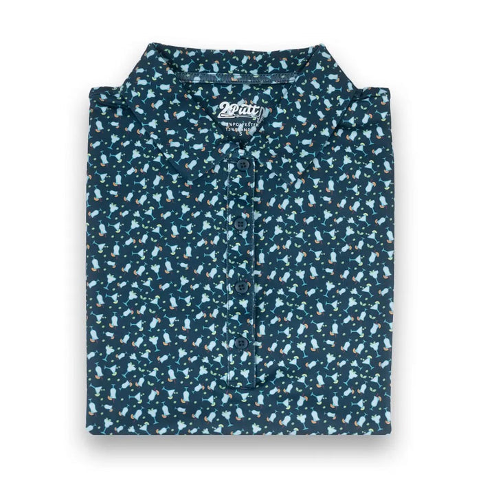 New 2Putt Women's Cocktail Hour Sleeveless Golf Polo