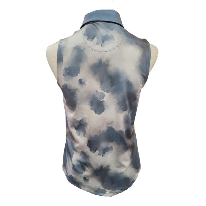 New Bad Birdie Women's Sleeveless Core Golf Polo - Cloud Storm