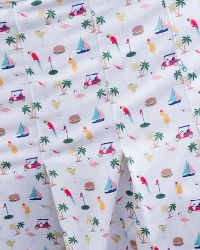 New Kenny Flowers White Margaritaville Golf Skort