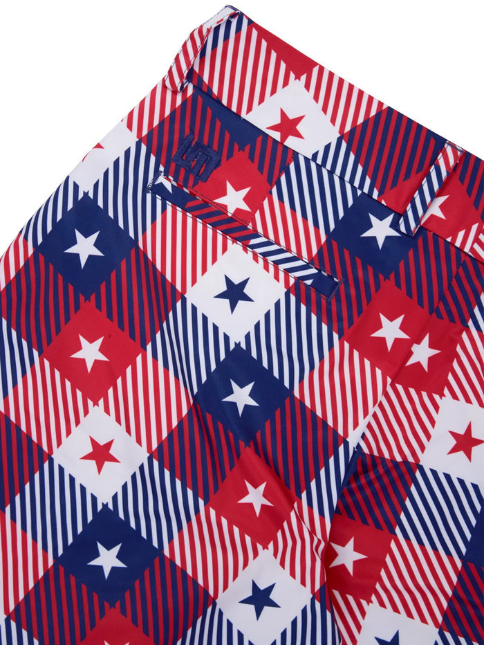 New Loudmouth Women's Bermuda Golf Shorts - Star Plaid Size 6 MSP$78