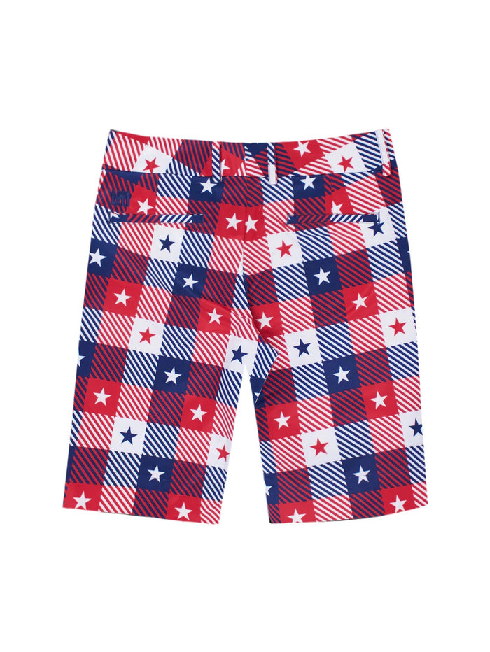 New Loudmouth Women's Bermuda Golf Shorts - Star Plaid Size 6 MSP$78