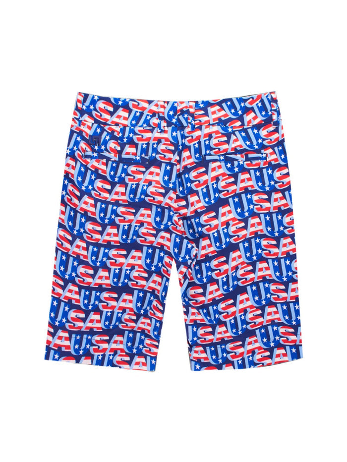 New Loudmouth Women's Bermuda Golf Shorts USA Wave Size 6 MSP$78