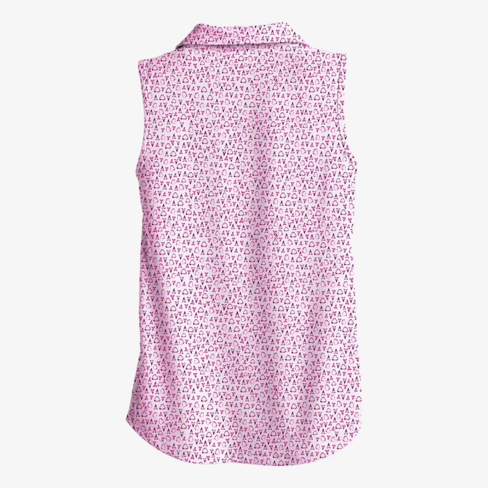 New Scales Jaws Women's Sleeveless Golf Polo Shirt MSP$80