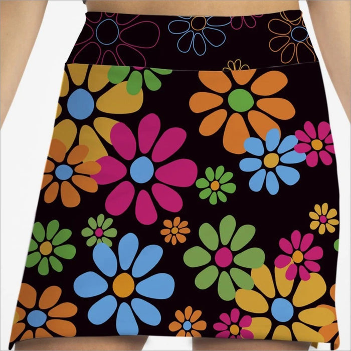 New Skort Obsession Night Daisies Black Golf Skort Size S MSP$72