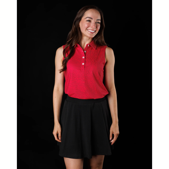 New Sunday Swagger Sleeveless Polo - Fuego