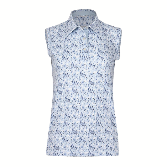 New Swannie Ameeta Sleeveless Polo - Sky