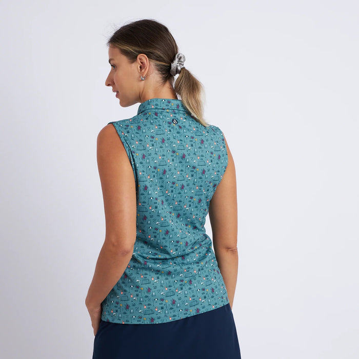 New Swannies Women's Natalie Golf Polo - Wasabi