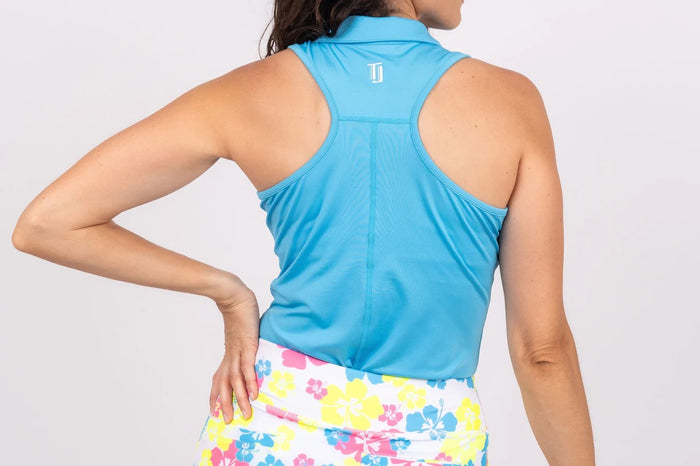 New TJ Sport Neon Blue Racerback Shirt MSP$100