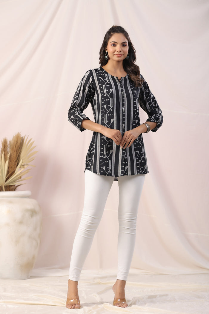 Noir Nightshade Muslin Silk Top