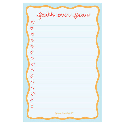 Notepad Faith Over Fear CALLIE DANIELLE