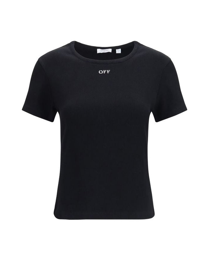 Off-White Black Cotton T-Shirt