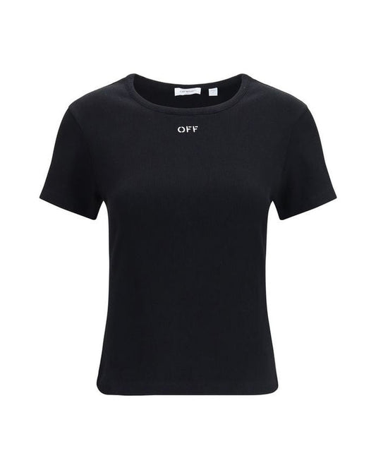 Off-White Black Cotton T-Shirt