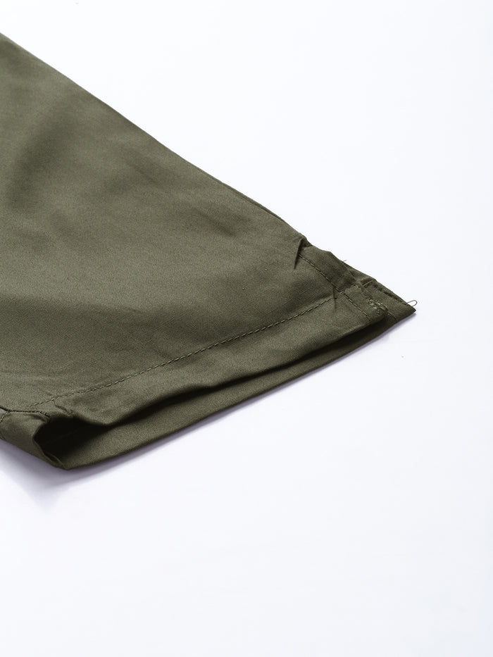 Olive Solid Pencil Pant, Solid Pant, Pencil Pant, Pencil pant, Formal wear pant, Everyday wear pant