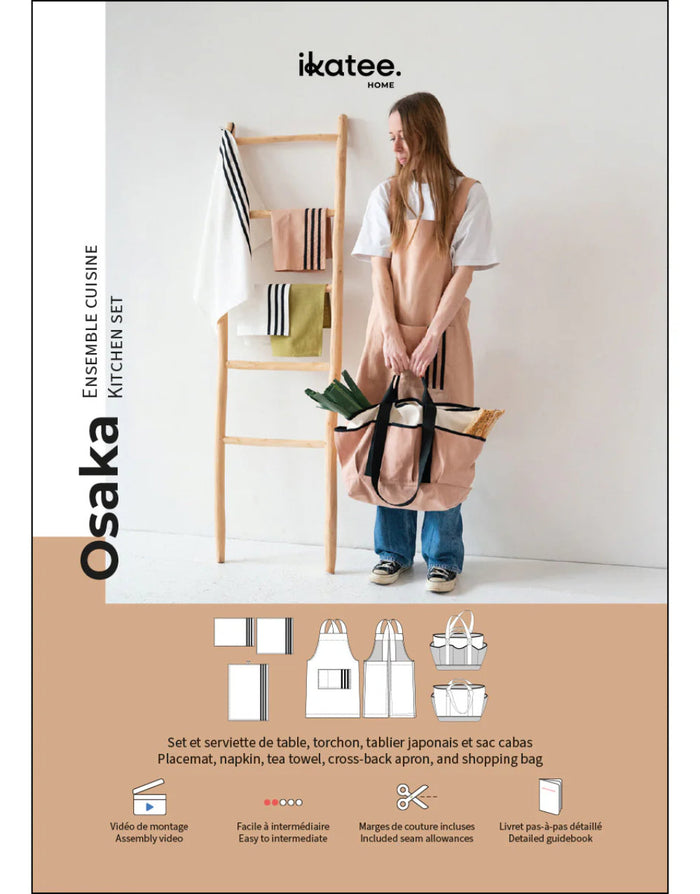 Osaka Kitchen Accessories Set Sewing Pattern, Ikatee