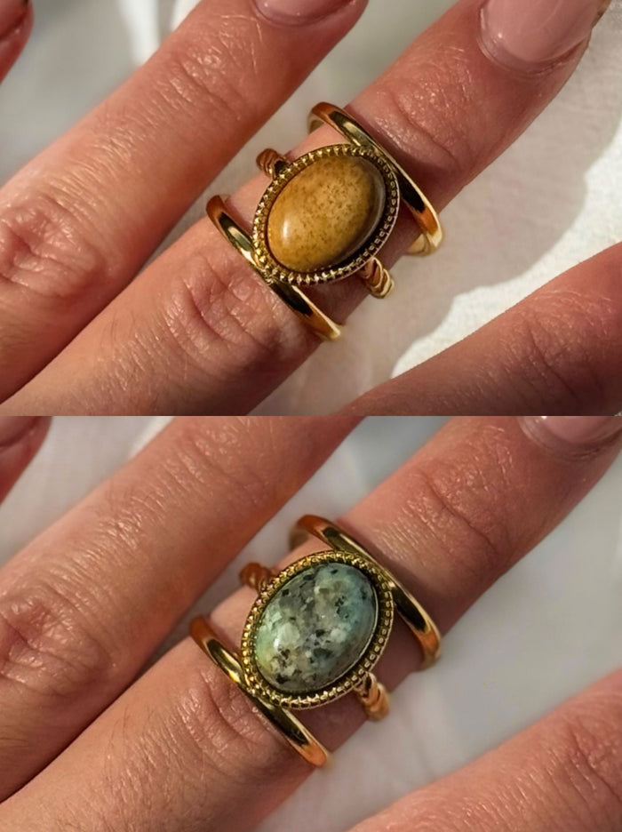 OVAL STONE RING