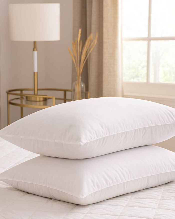 Pair of Goose Feather and Down Luxury Pillows - Image 1 - The Classic Boutique