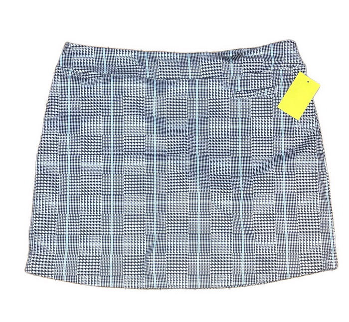 Pebble Beach Black & White Plaid Golf Skort Size M