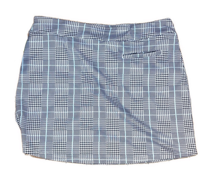 Pebble Beach Black & White Plaid Golf Skort Size M