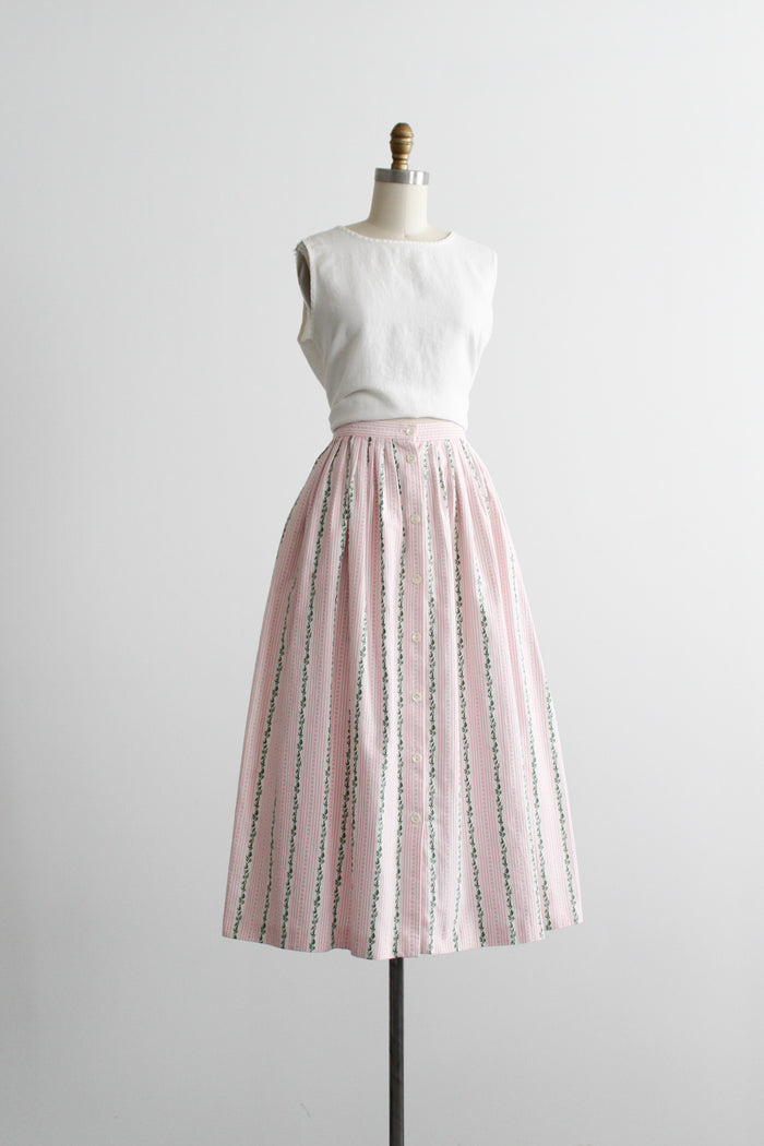 peony cotton midi skirt