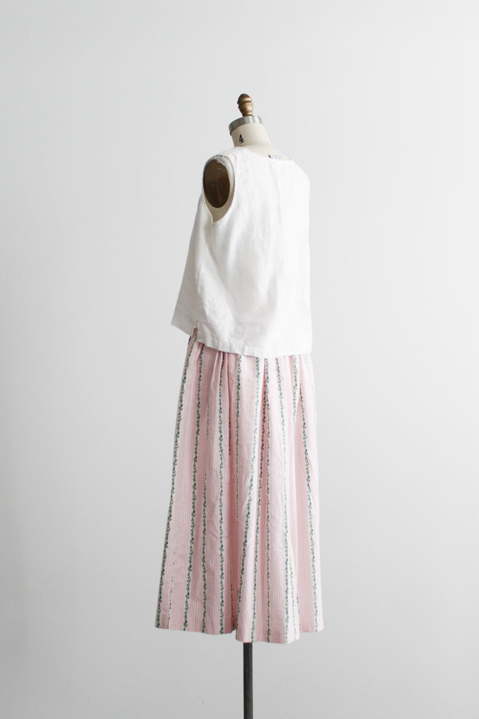 peony cotton midi skirt