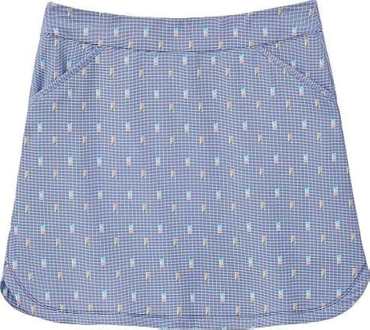 Peter Millar Dominoes Print Alice Petal Hem Skort Size M MSP$99