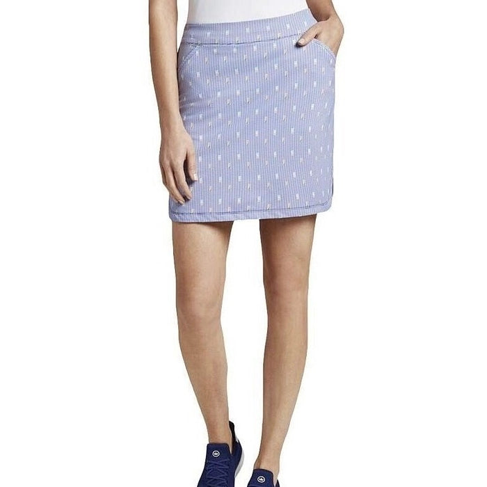 Peter Millar Dominoes Print Alice Petal Hem Skort Size M MSP$99