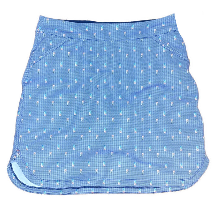 Peter Millar Dominoes Print Alice Petal Hem Skort Size M MSP$99