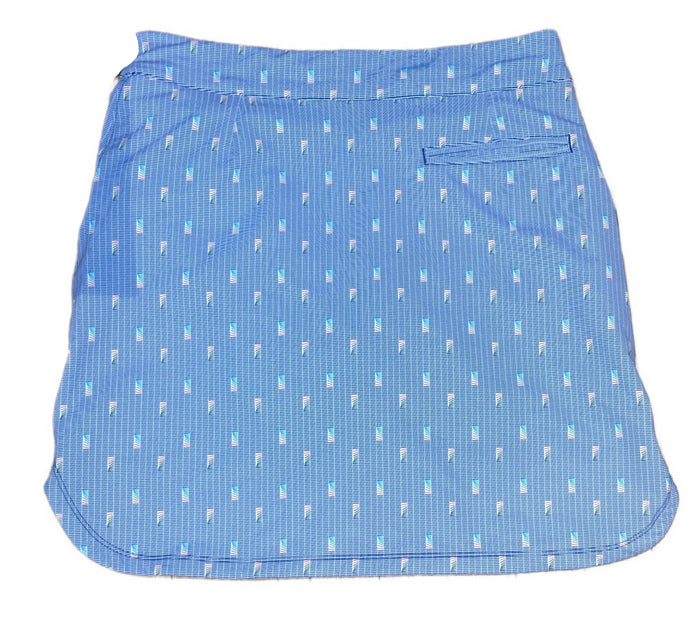 Peter Millar Dominoes Print Alice Petal Hem Skort Size M MSP$99