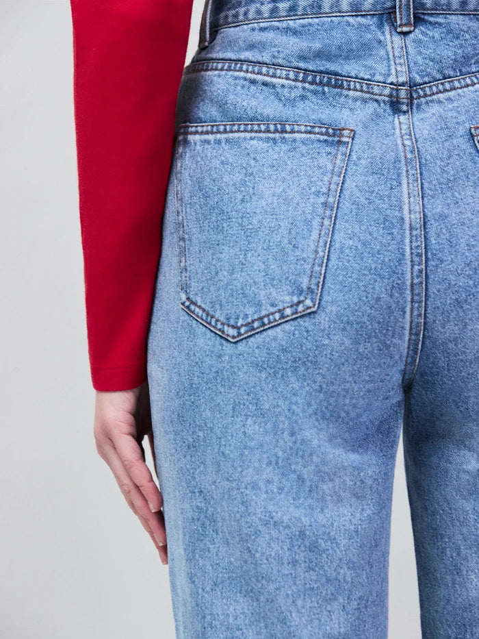 Petite Blue Denim Bootcut Jeans
