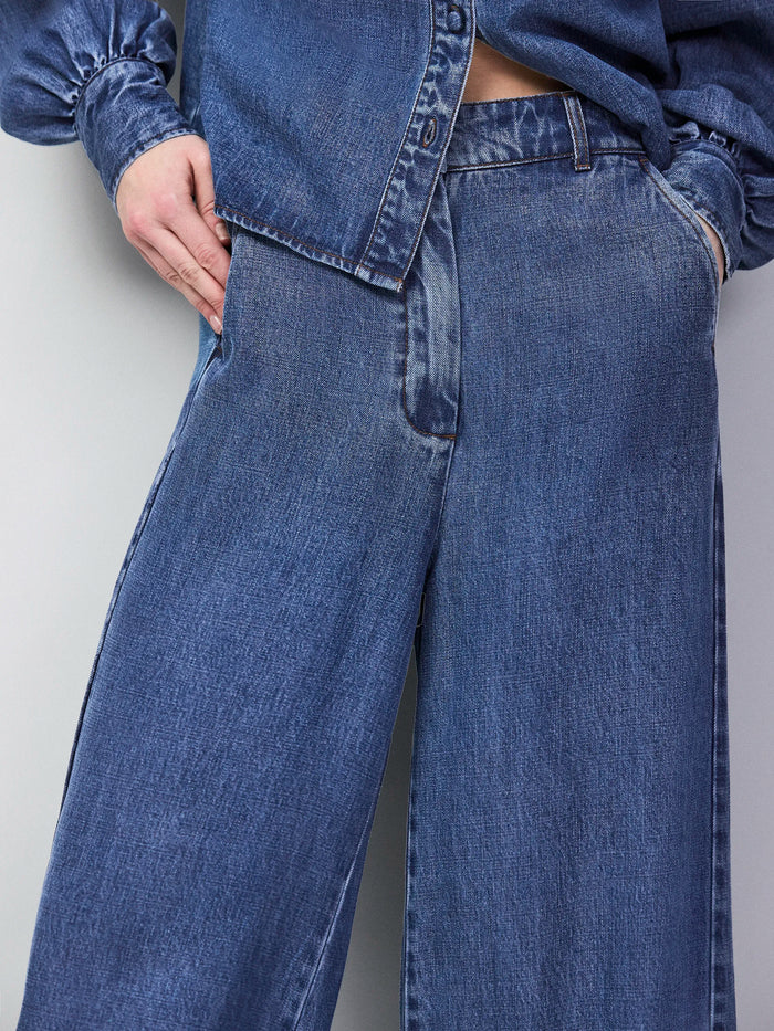 Petite Blue Lyocell Denim Tailored Jeans