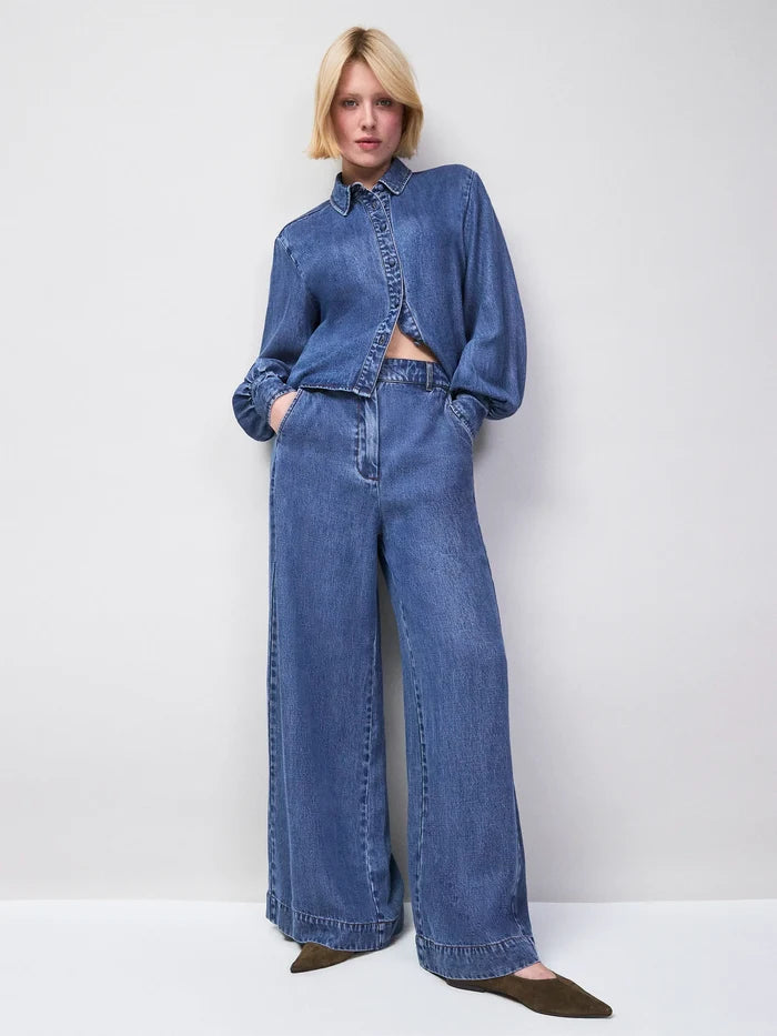 Petite Blue Lyocell Denim Tailored Jeans