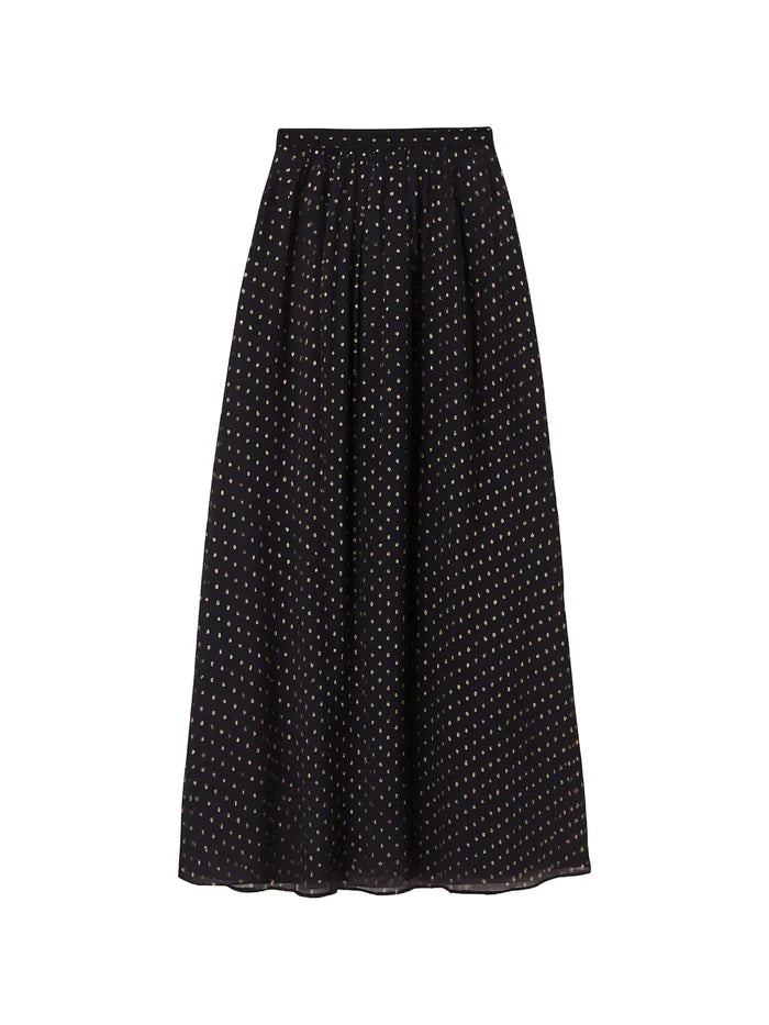 Petite Gold Foil Maxi Skirt