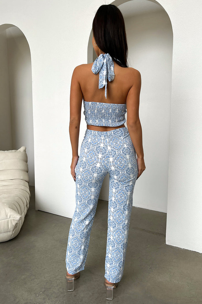 Piert Crop - Blue Floral