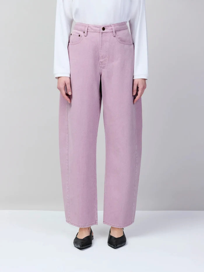 Pink Barrel Leg Jeans