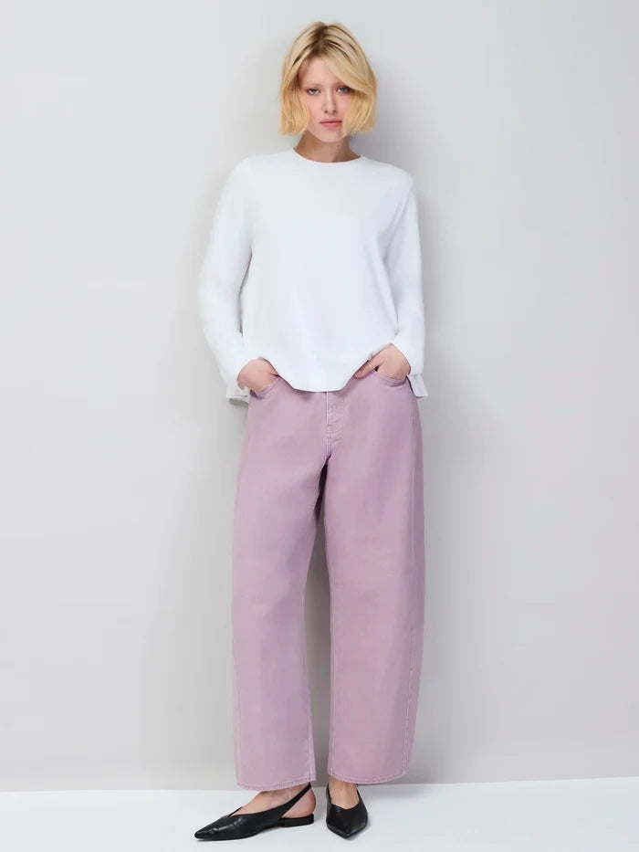 Pink Barrel Leg Jeans
