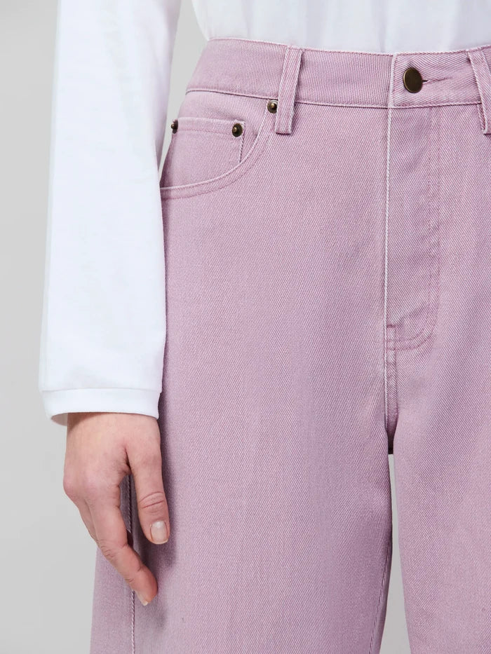 Pink Barrel Leg Jeans