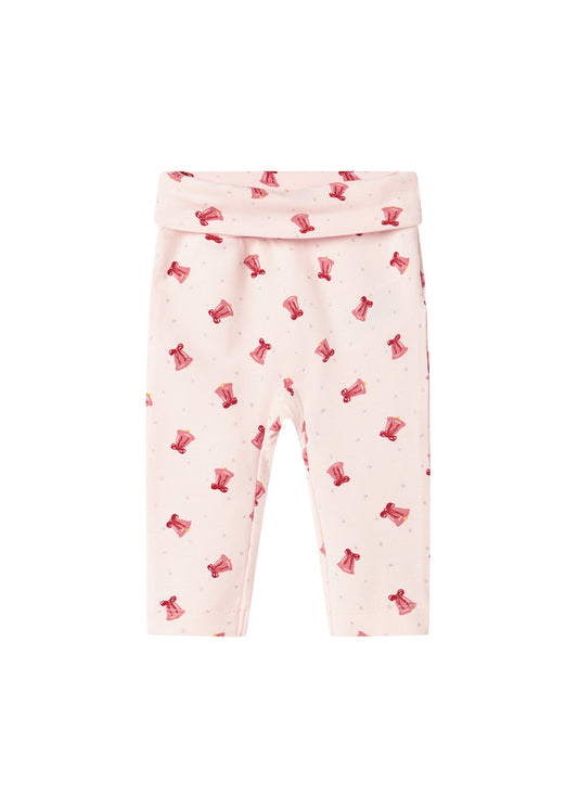 Baby pants with Christmas bell pattern
