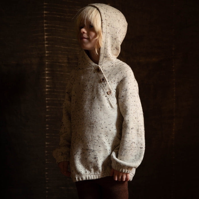 Plover Kids Hoodie - Merino Wool Speckle - Quail