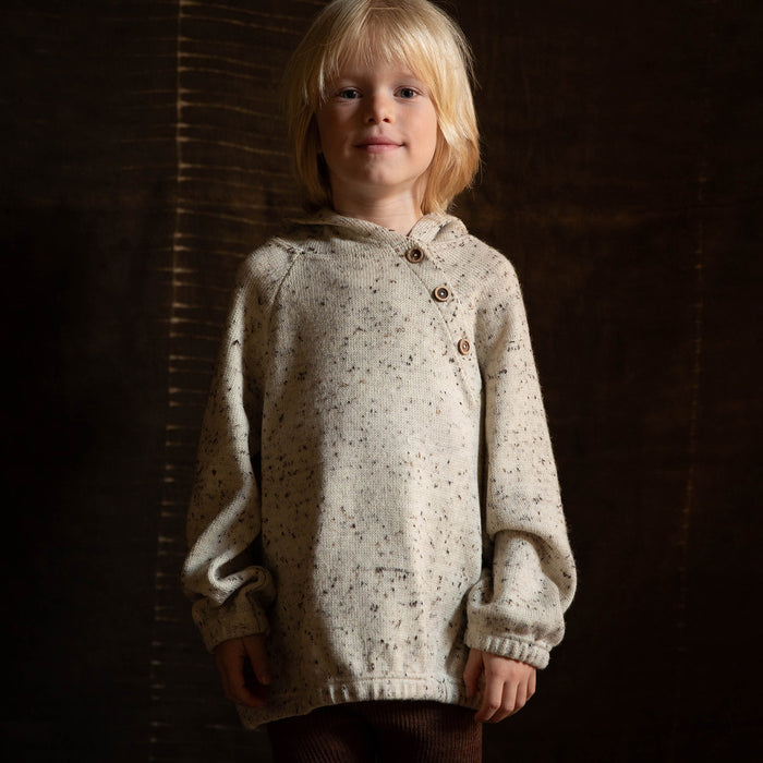 Plover Kids Hoodie - Merino Wool Speckle - Quail