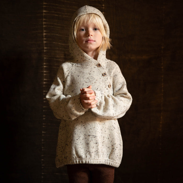 Plover Kids Hoodie - Merino Wool Speckle - Quail