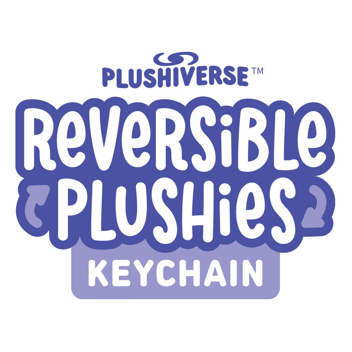 Logo of "TeeTurtle Plushiverse Dragonfruit Reversible Plushie Keychain" featuring stylized text in purple and blue tones.
