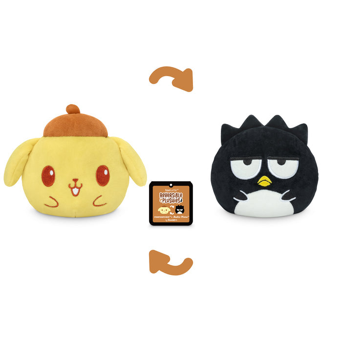Pompompurin & Badtz-Maru 4" Reversible Plushie showing both sides