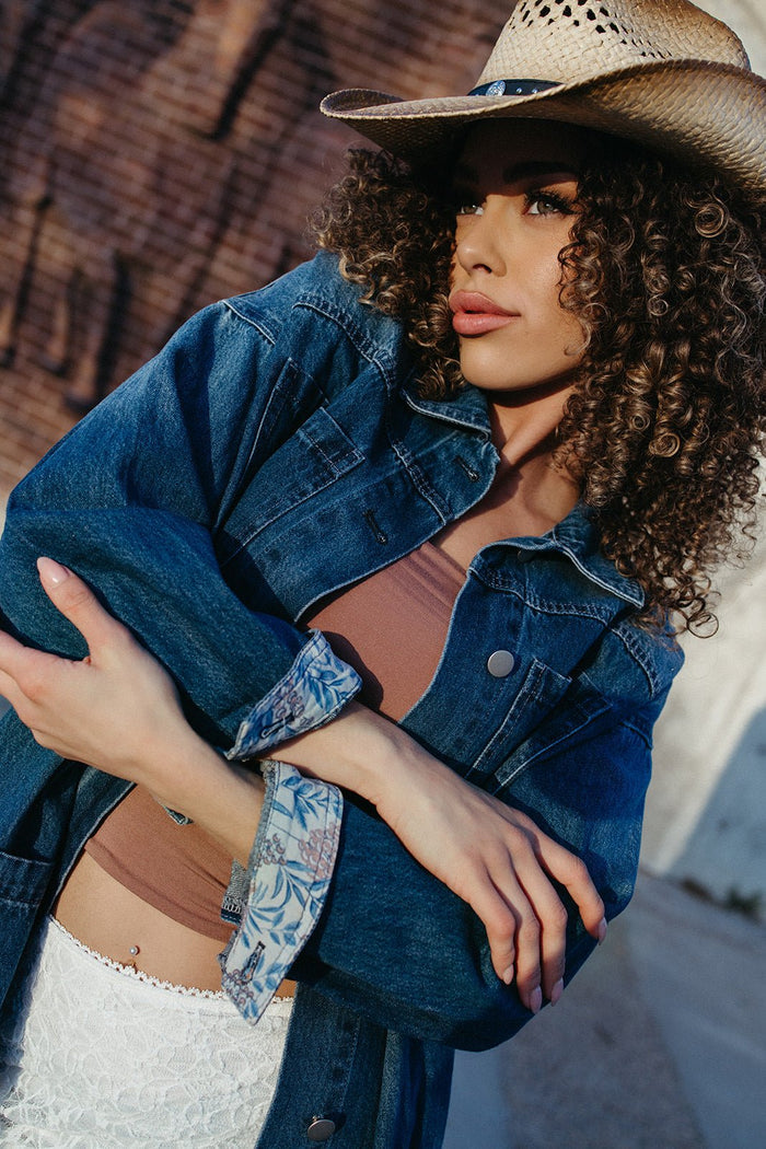 Prairie Drip Denim Jacket - FINAL SALE
