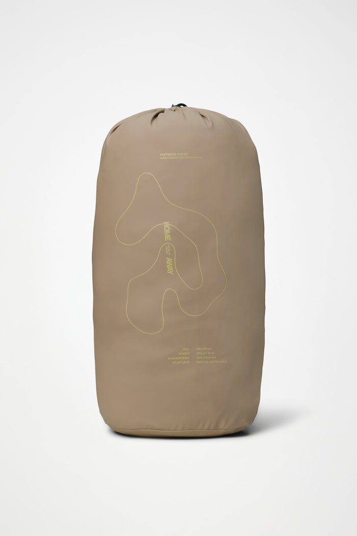 RAINS Puffer Blanket Beige Picnic Blanket