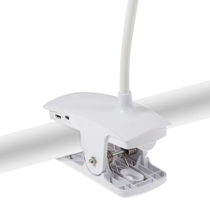 Purelite Clip-On Lamp | Rechargeable ClipOn | White for Sewing, Crafts & Reading | CFPL31