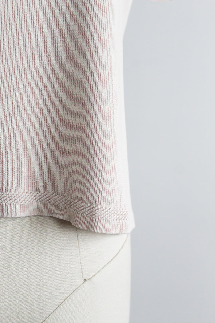 putty silk knit tee