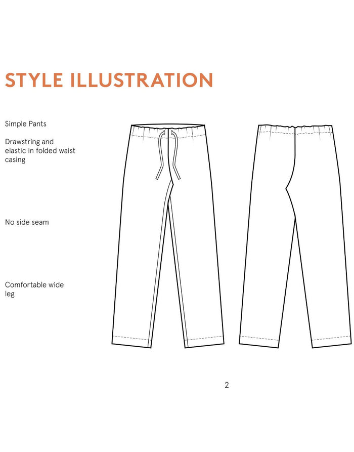 Pyjama Pants Unisex Sewing Pattern, Unisex Pajama Pant Wardrobe by Me