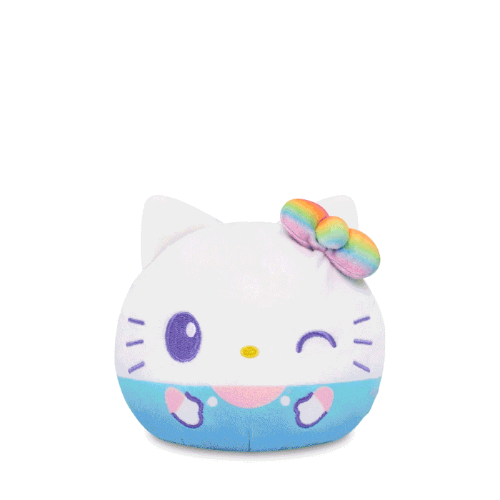 Rainbow Skies Hello Kitty 4" Reversible Plushie